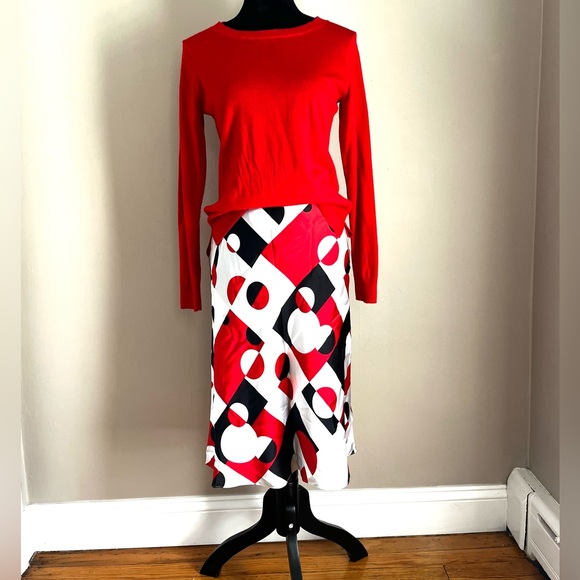 Grace Dane Lewis 100% silk Abstract a-line Skirt sz 10 - Picture 9 of 9